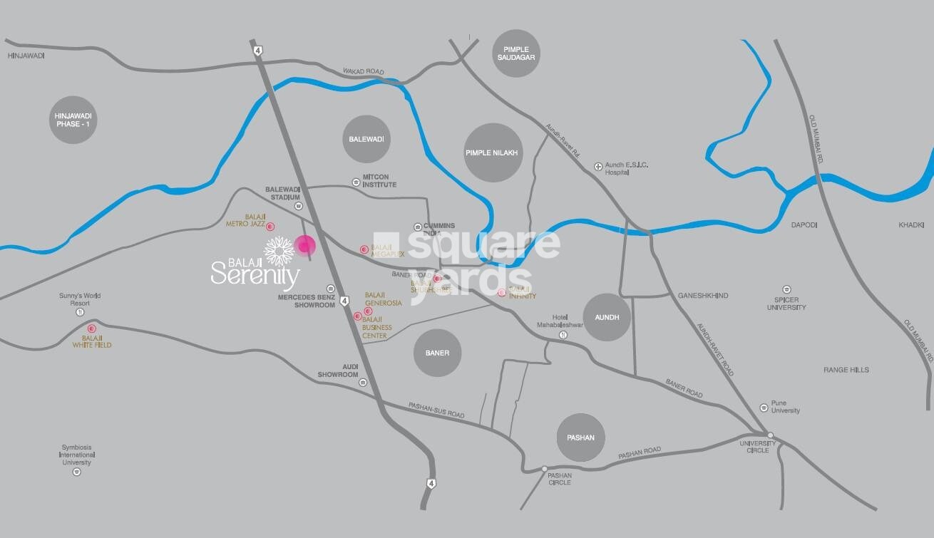 Balaji Serenity Baner Location Image