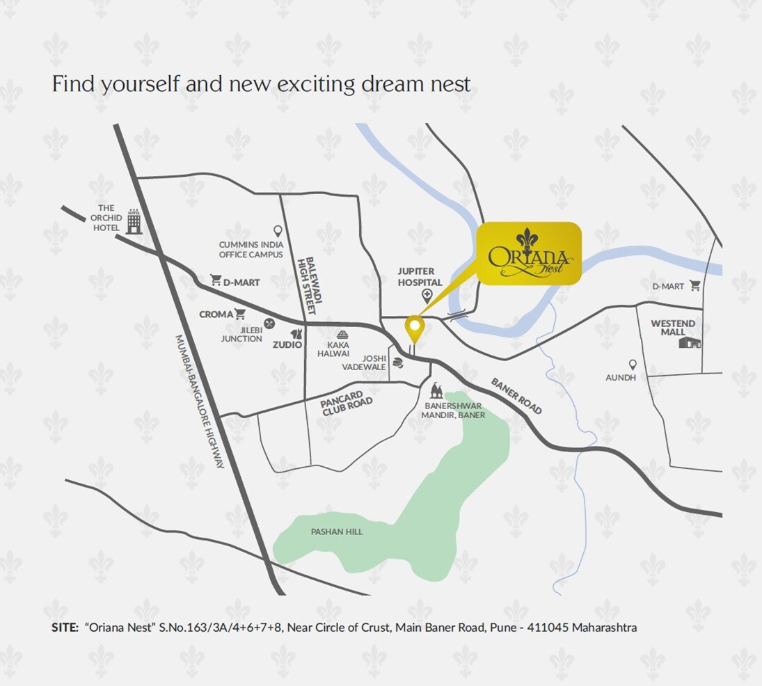 Balaji Oriana Nest Location Image