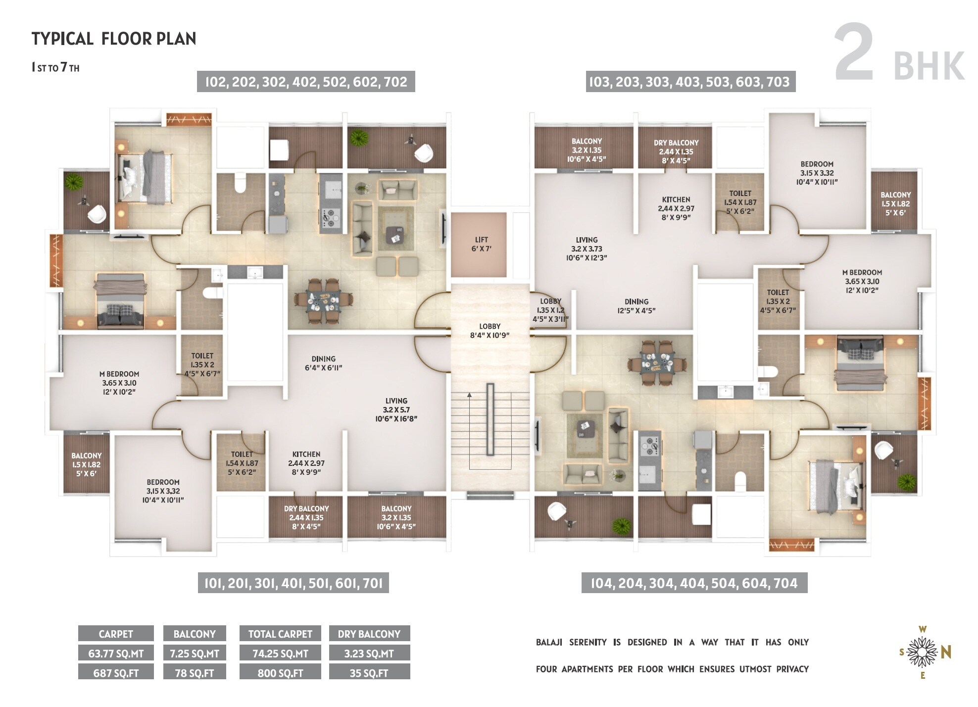 Balaji Serenity Baner Floor Plans
