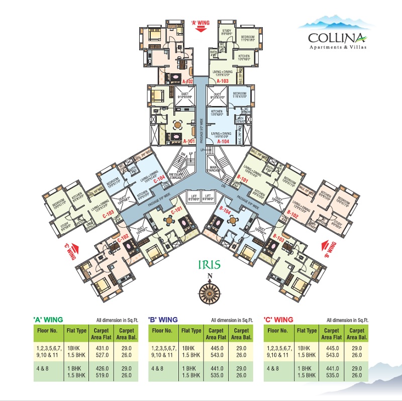 Bharucha Collina Floor Plans