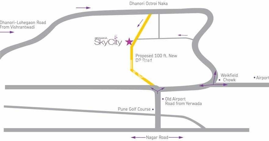Brahma Realty Skycity Location Image