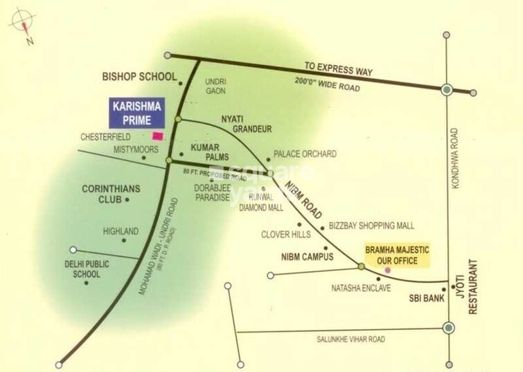 Bramha Majestic Location Image