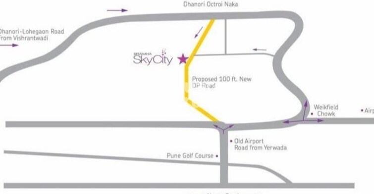 Bramha Skycity Apartment Location Image