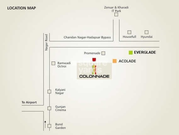 BU Bhandari Colonnade Apartment Location Image