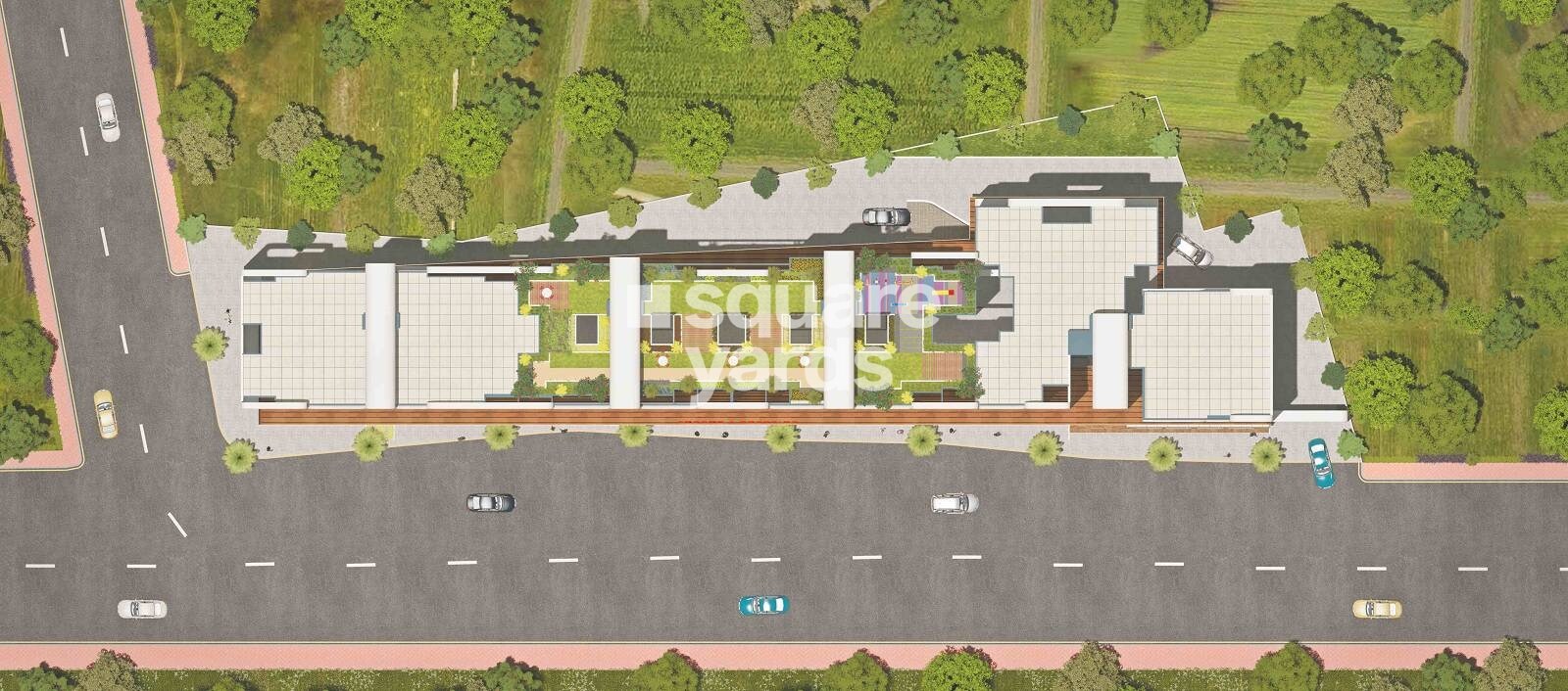 Chaandrai-Jadhav-Prestige_a large building with a lot of trees on top of it