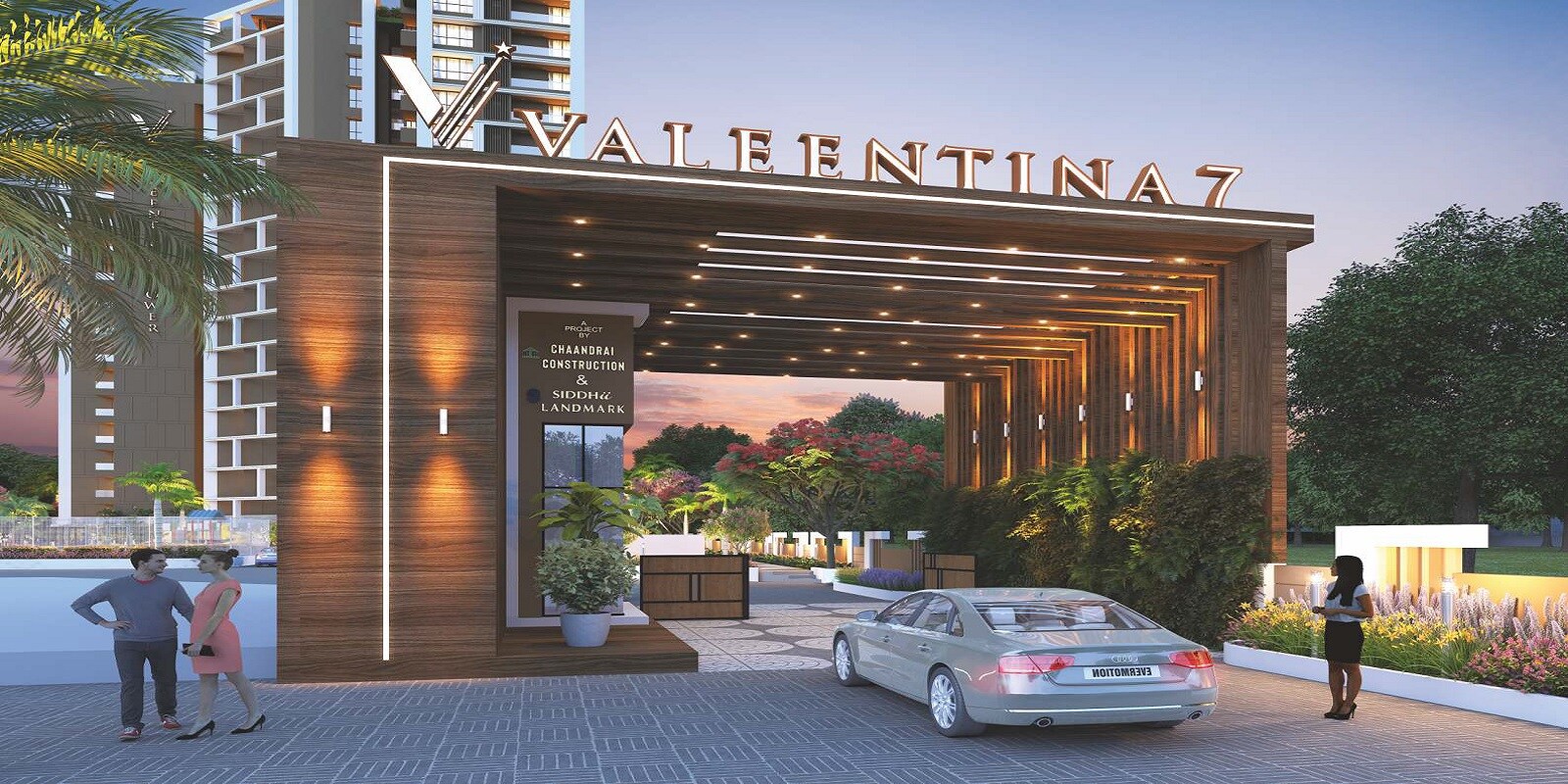 Chaandrai Valeentina Tower Entrance View
