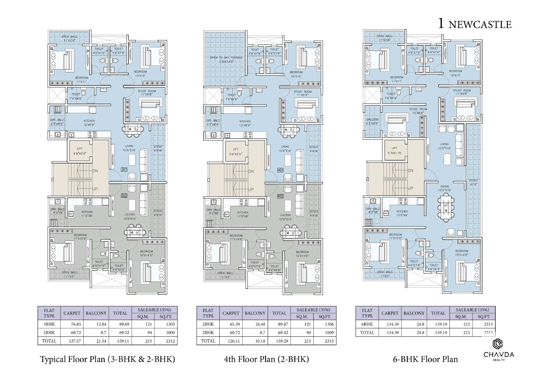 Chavda 1 New Castle Floor Plans