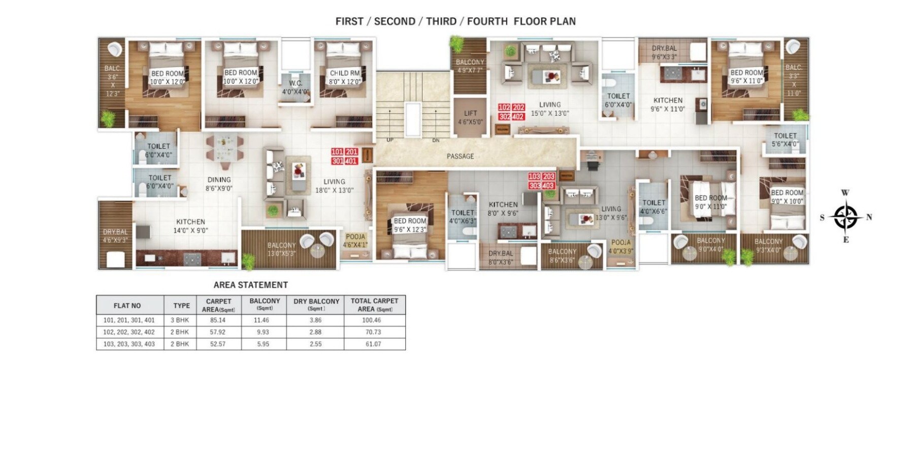 Deep Upavan Floor Plans