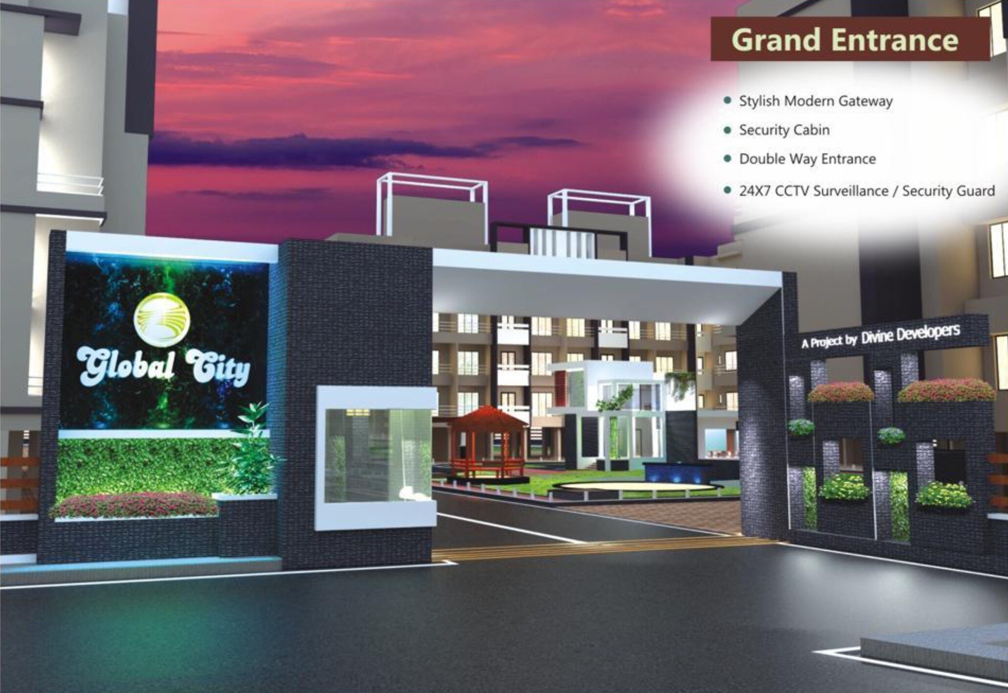 Divine Global City Entrance View