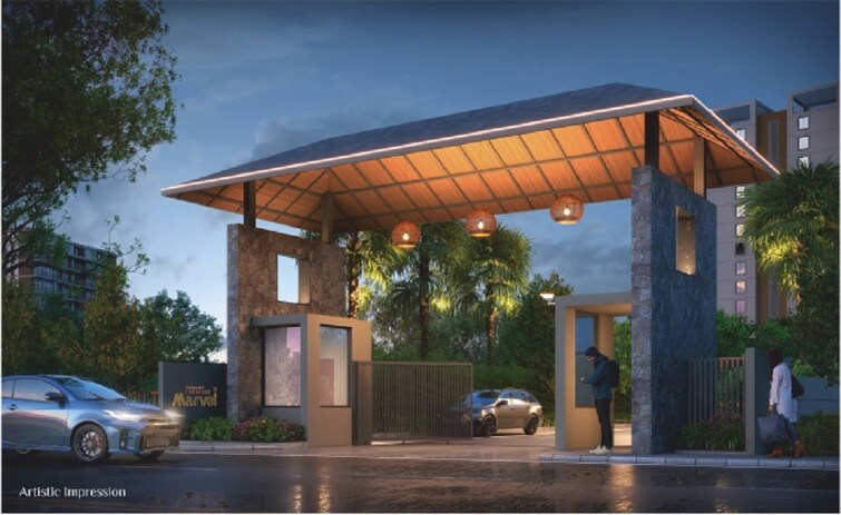 DR Gavhane Destination Mangalam Marvel Entrance View