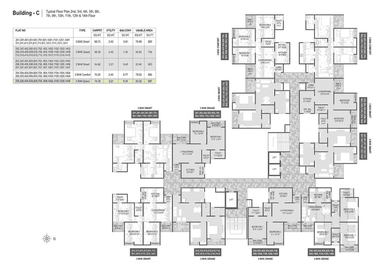 DR Gavhane Destination Mangalam Marvel Floor Plans 3