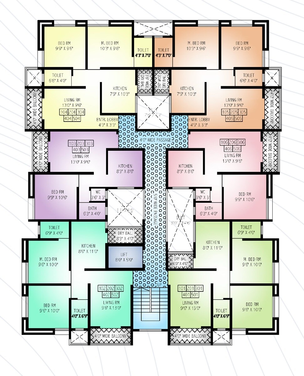 Edificio Residency Floor Plans