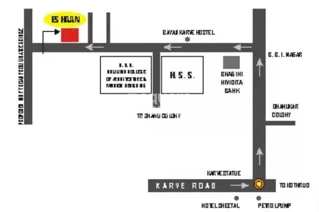 Eshaan Apartments karve Nagar Location Image
