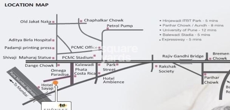 Essen Shonest Towers Location Image