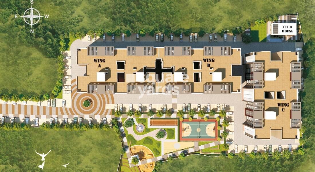 Excellaa-Kalash-Homes_a large building with a large clock on the side of it