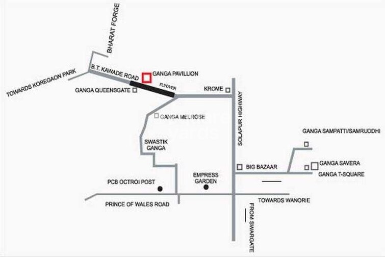 Ganga Pavillions Location Image