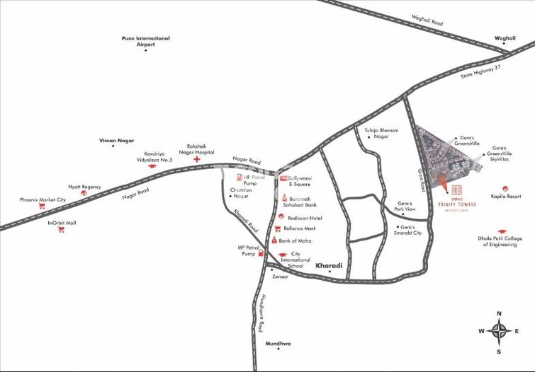 Gera Trinity Towers Location Image