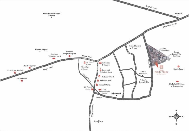 Gera Trinity Towers Location Image