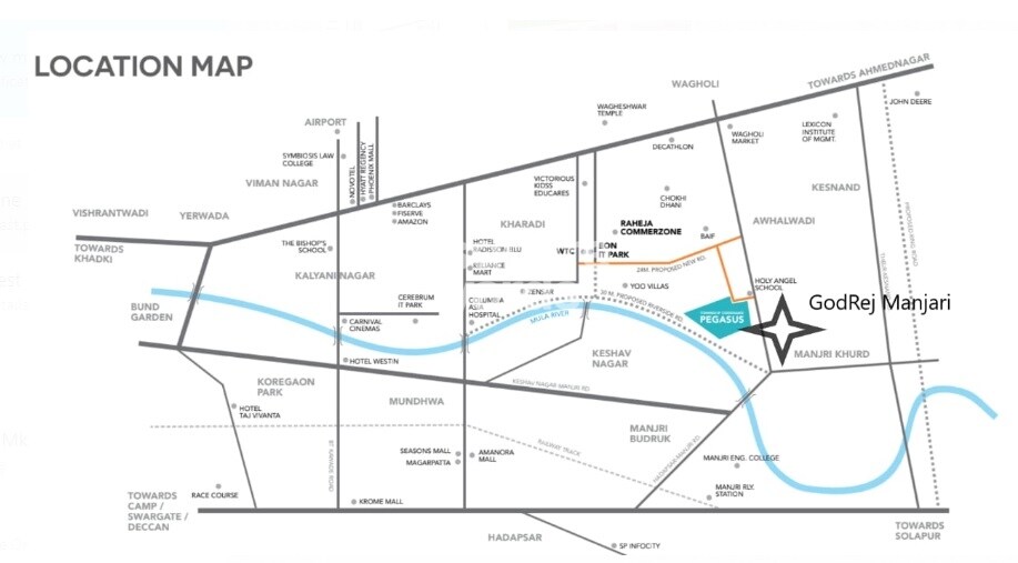 Godrej Boulevard Manjri Location Image