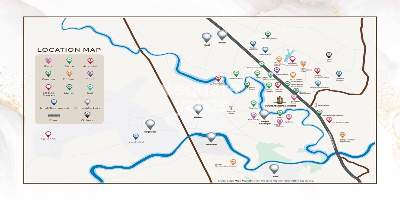 Godrej Emerald Waters Location Image