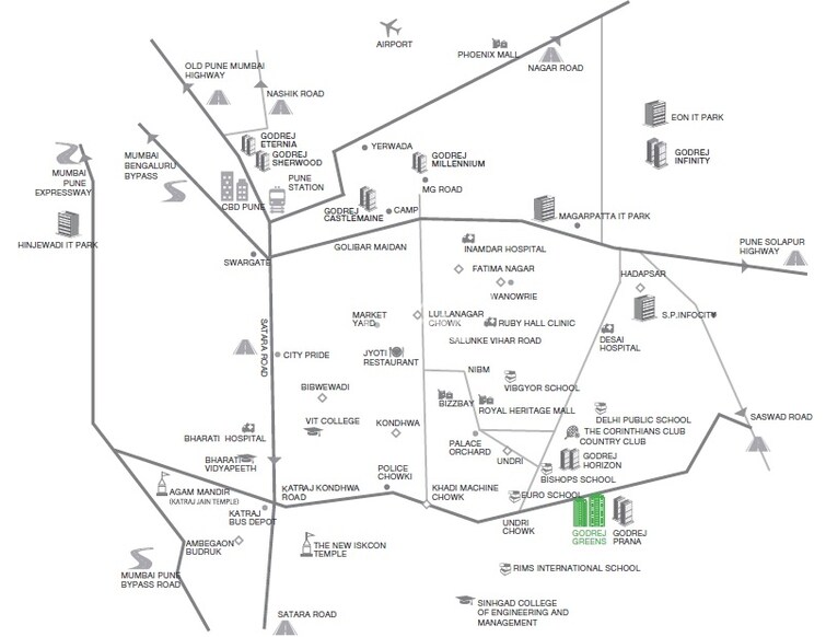 Godrej Greens Location Image