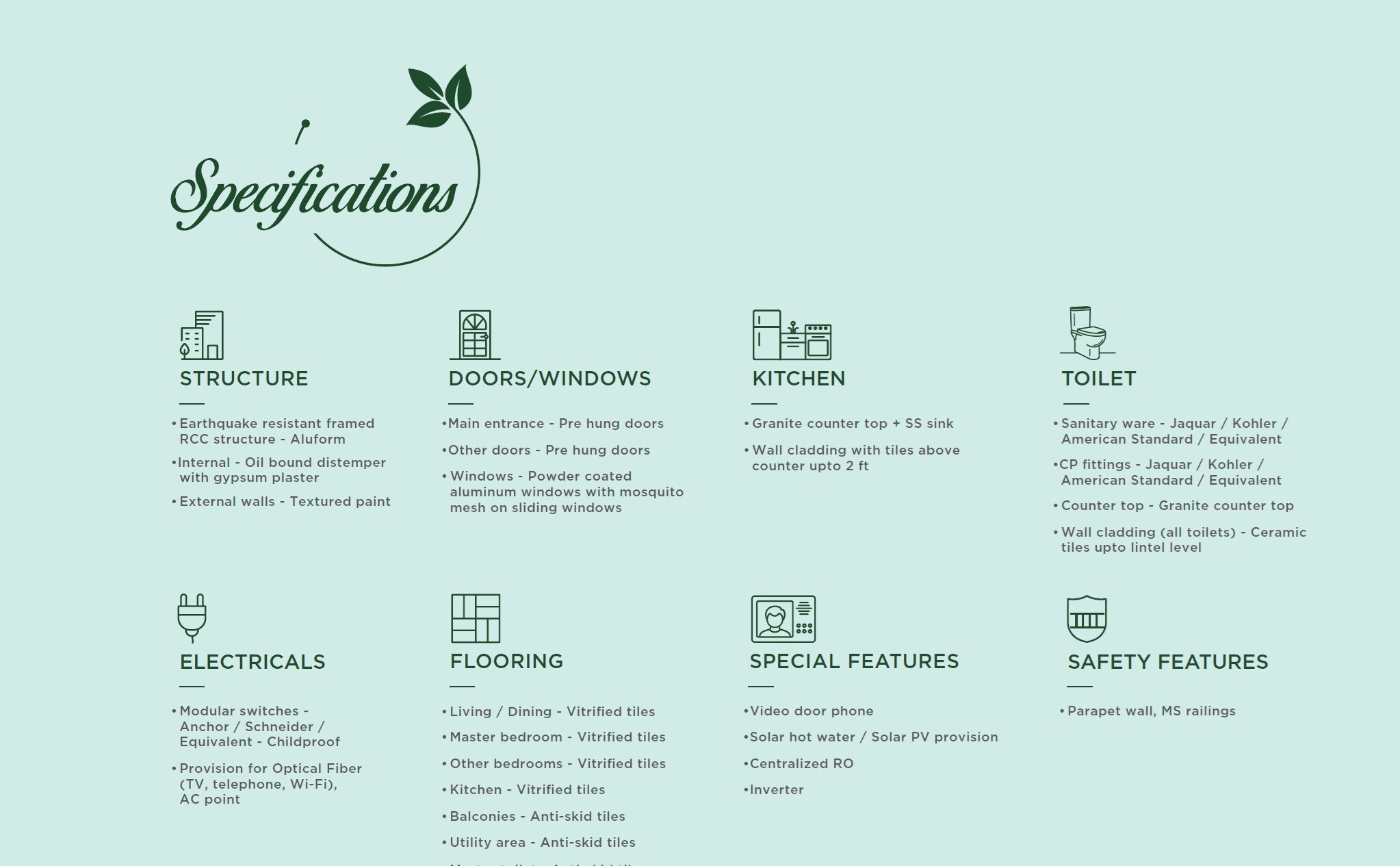 Godrej Meadows Specification