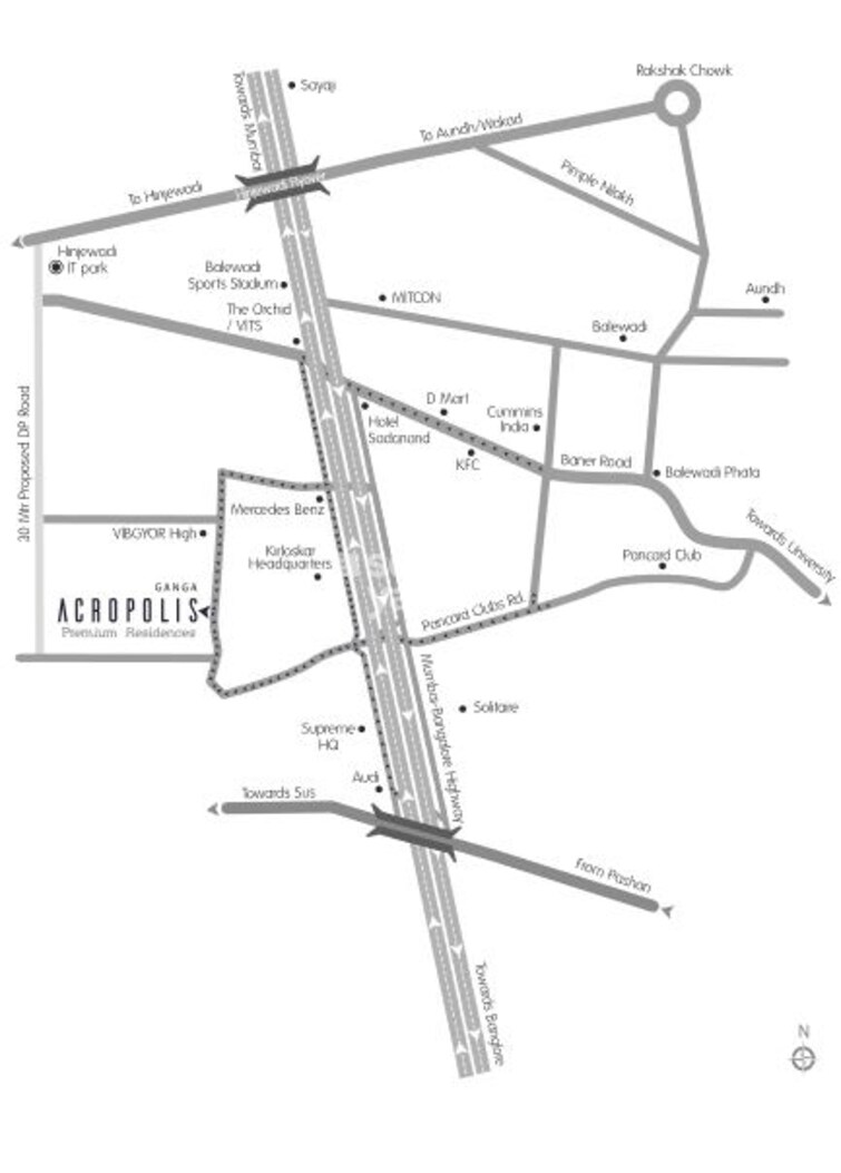 Goel Ganga Acropolis Location Image