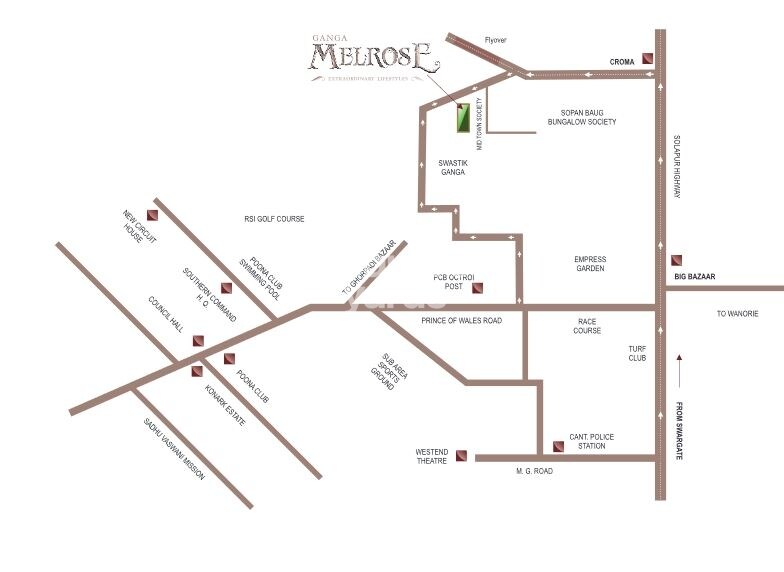 Goel Ganga Melrose Location Image