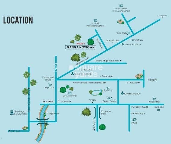 Goel Ganga Newtown Phase 2 Location Image