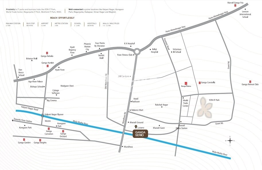 Goel Ganga Serio E F Building Location Image