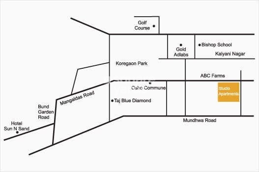 Goel Ganga Studio Apartments Location Image