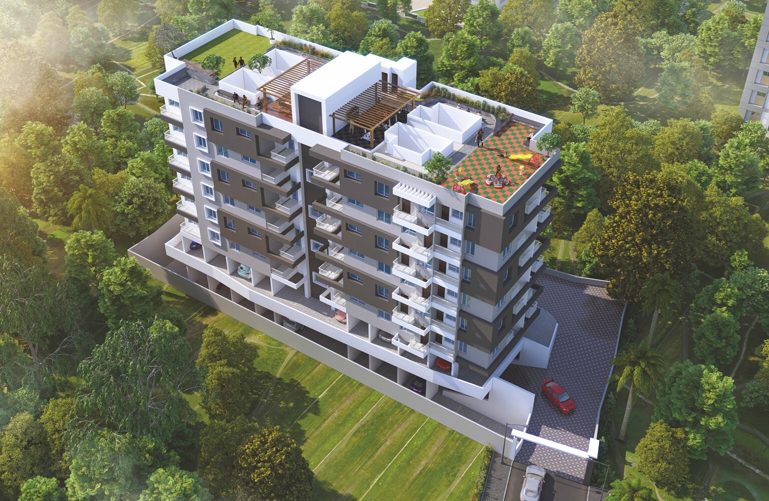 GS Aarohan Residency Tower View