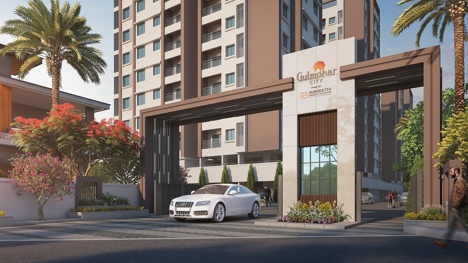 Gurudatta Gulmohar City Entrance View