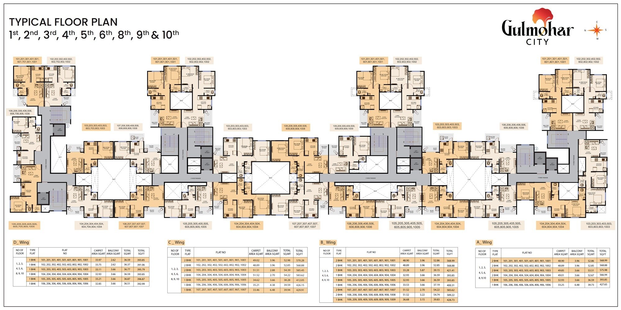 Gurudatta Gulmohar City Floor Plans 1