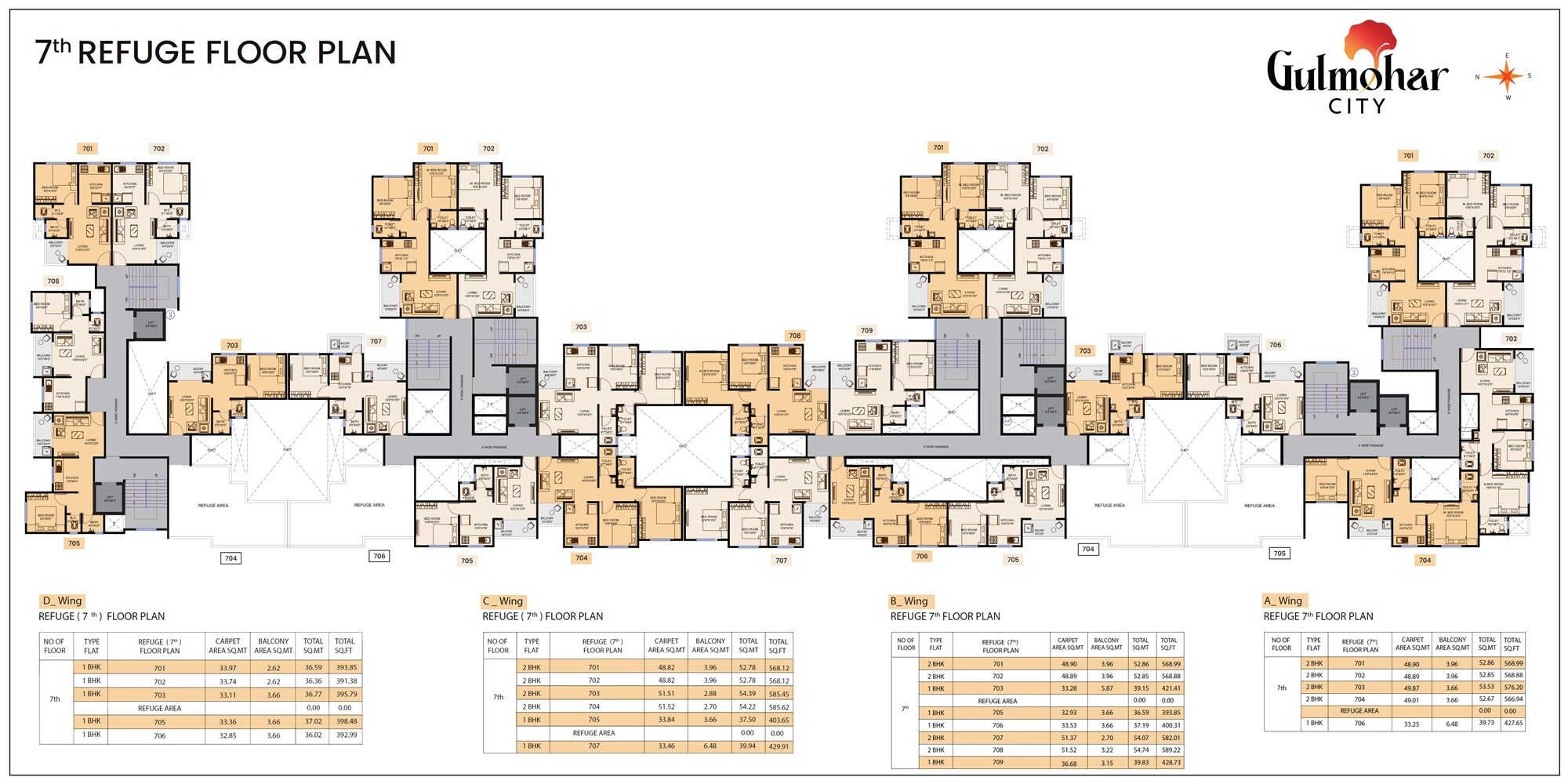 Gurudatta Gulmohar City Floor Plans 2