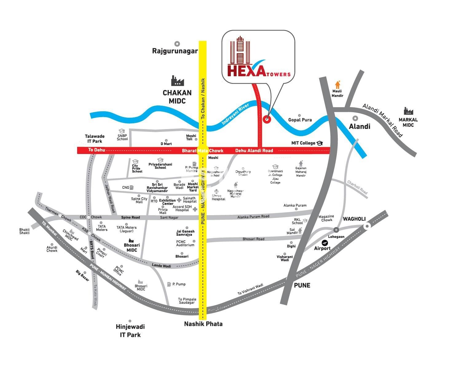 Hexa Towers Location Image