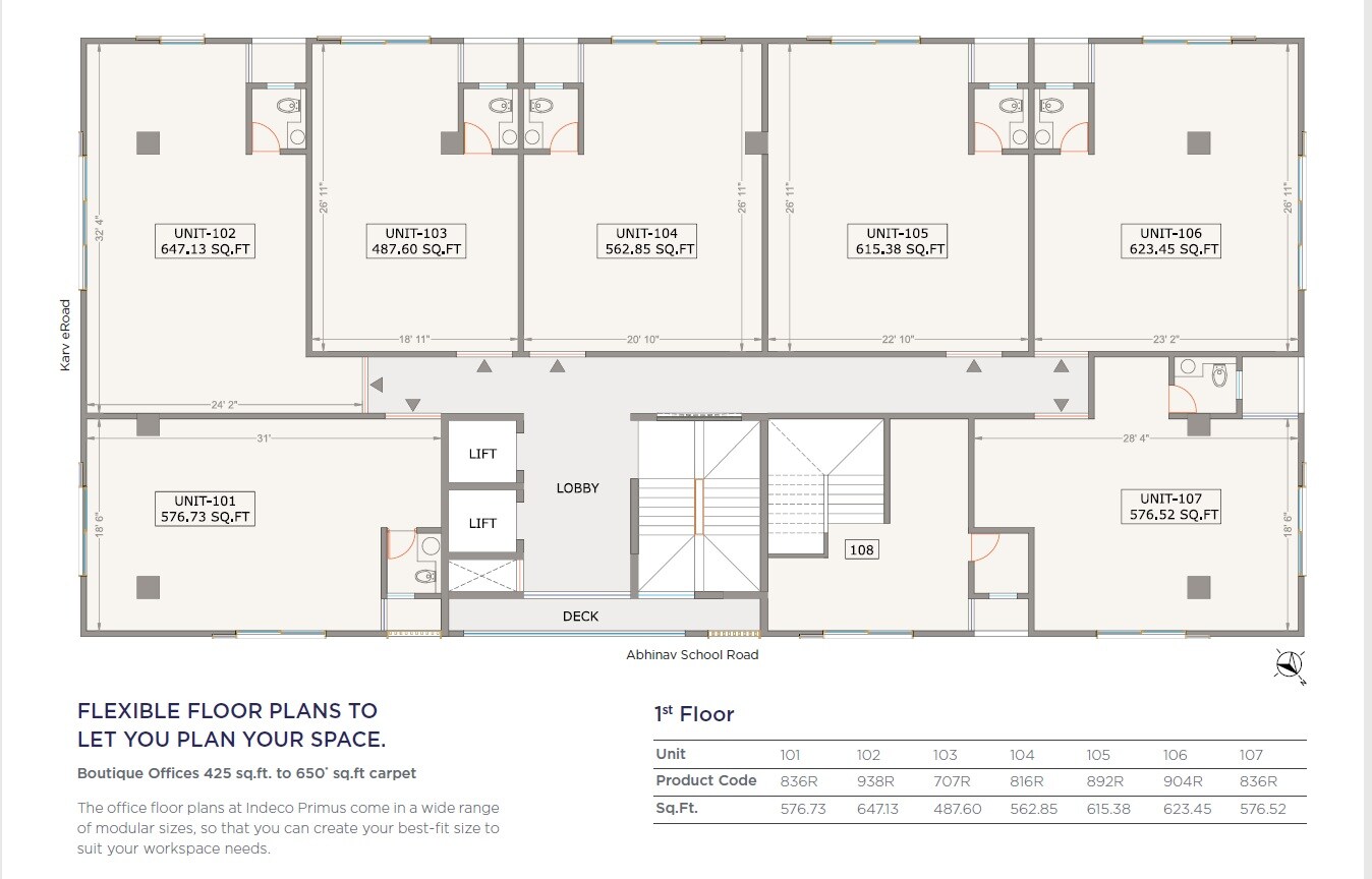 Indeco Primus Floor Plans
