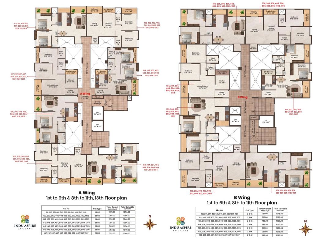 Indu Aspire Enclave Floor Plans