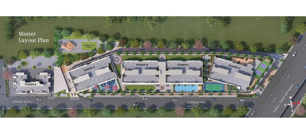 Jhamtani-Ace-Ayodhya_an aerial view of a city with a large building