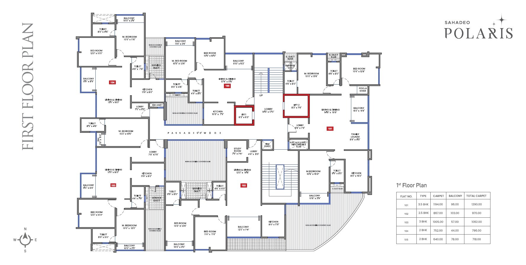 JK Sahadeo Polaris Floor Plans