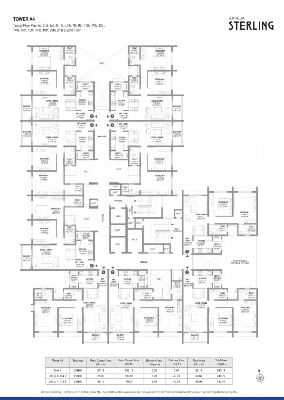 K Raheja Sterling Floor Plans