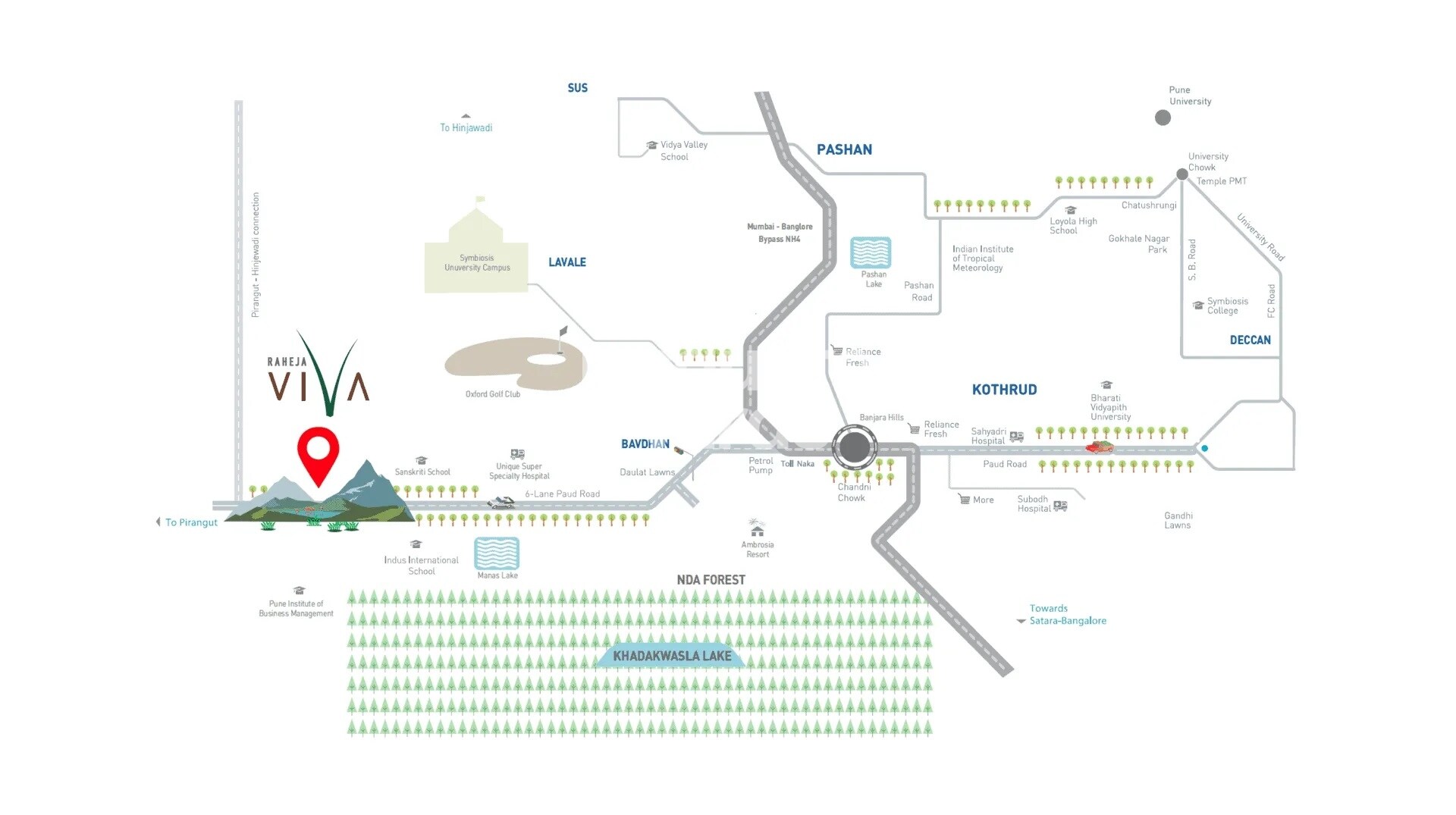 K Raheja Viva Plots Location Image