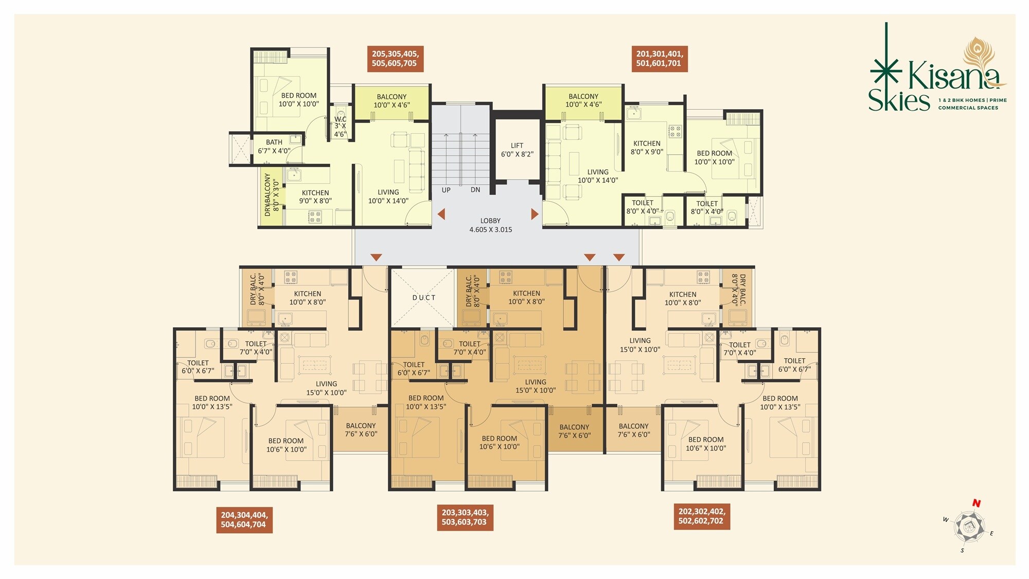 Kisana Skies Floor Plans