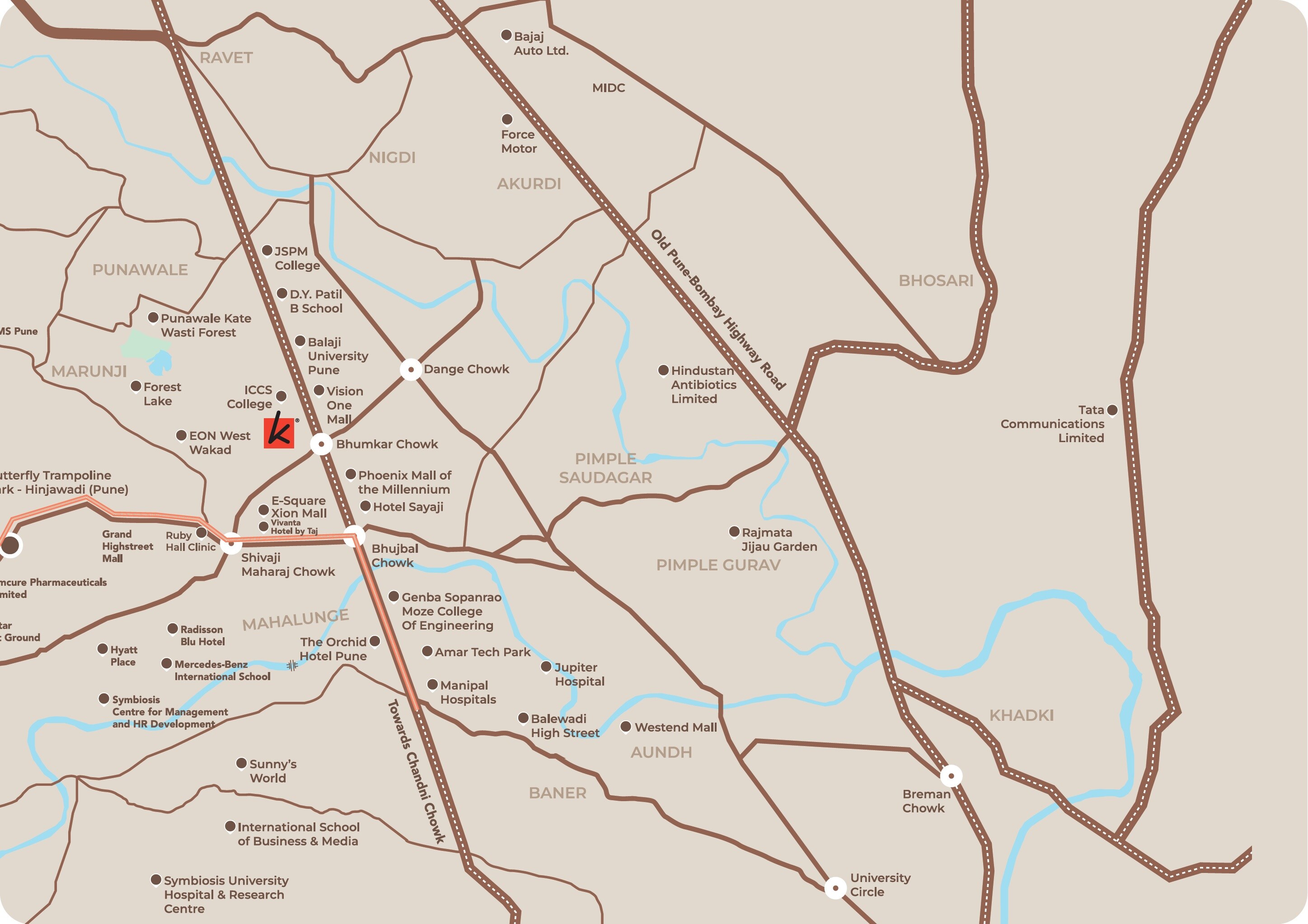 Kohinoor Regalia Towers Location Image
