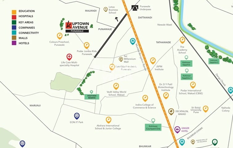 Kohinoor Uptown Avenue Location Image