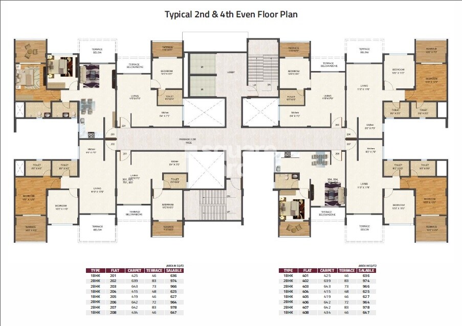 Kolte Patil Downtown Xenia Floor Plans 1