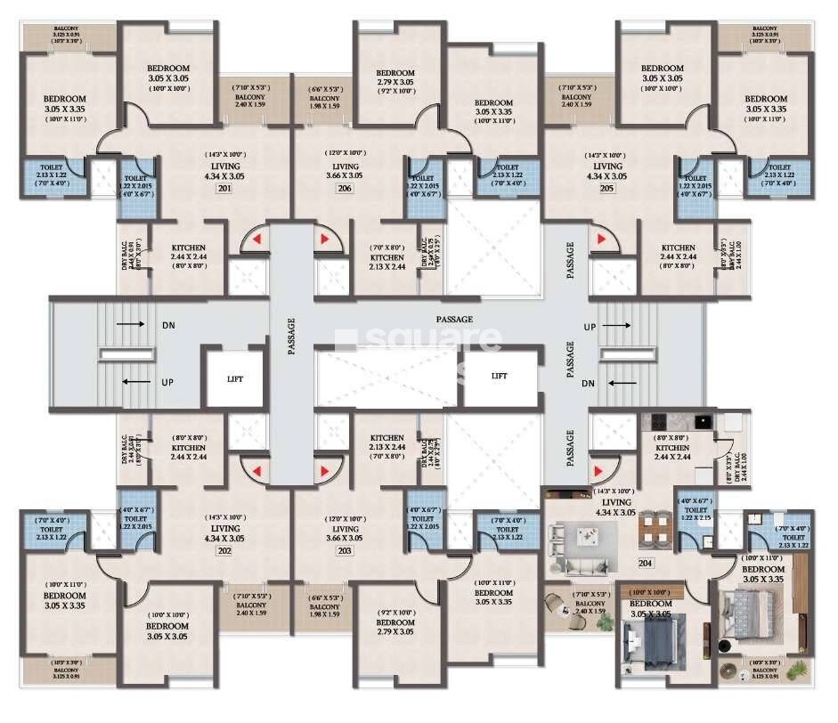 Kolte Patil Equa Floor Plans