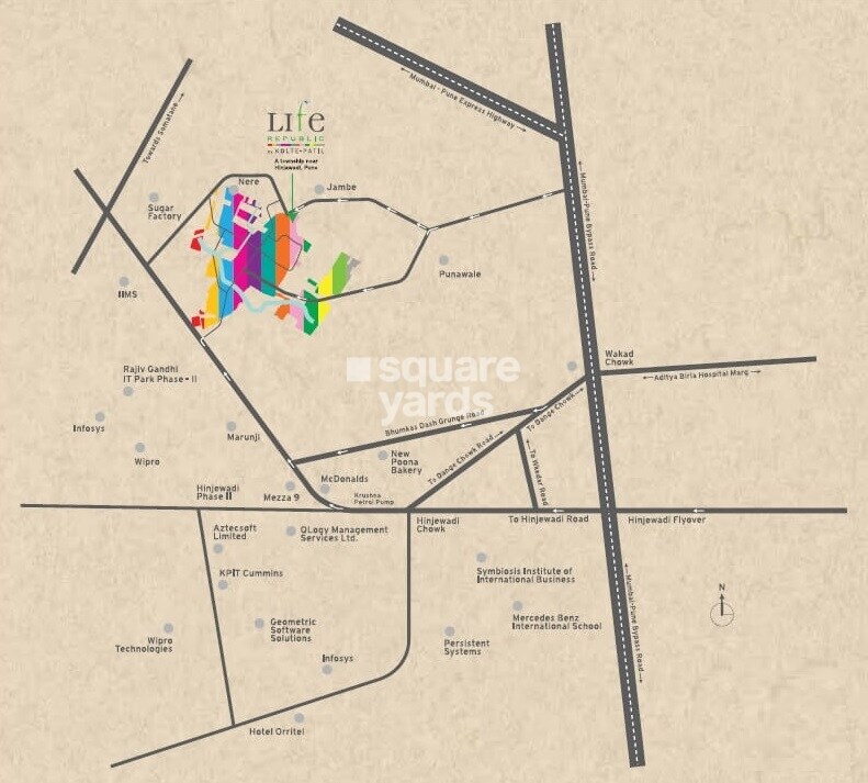 Kolte Patil Life Republic Oro Avenue Location Image