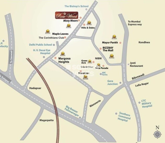 Kolte Patil Rose Wood Location Image