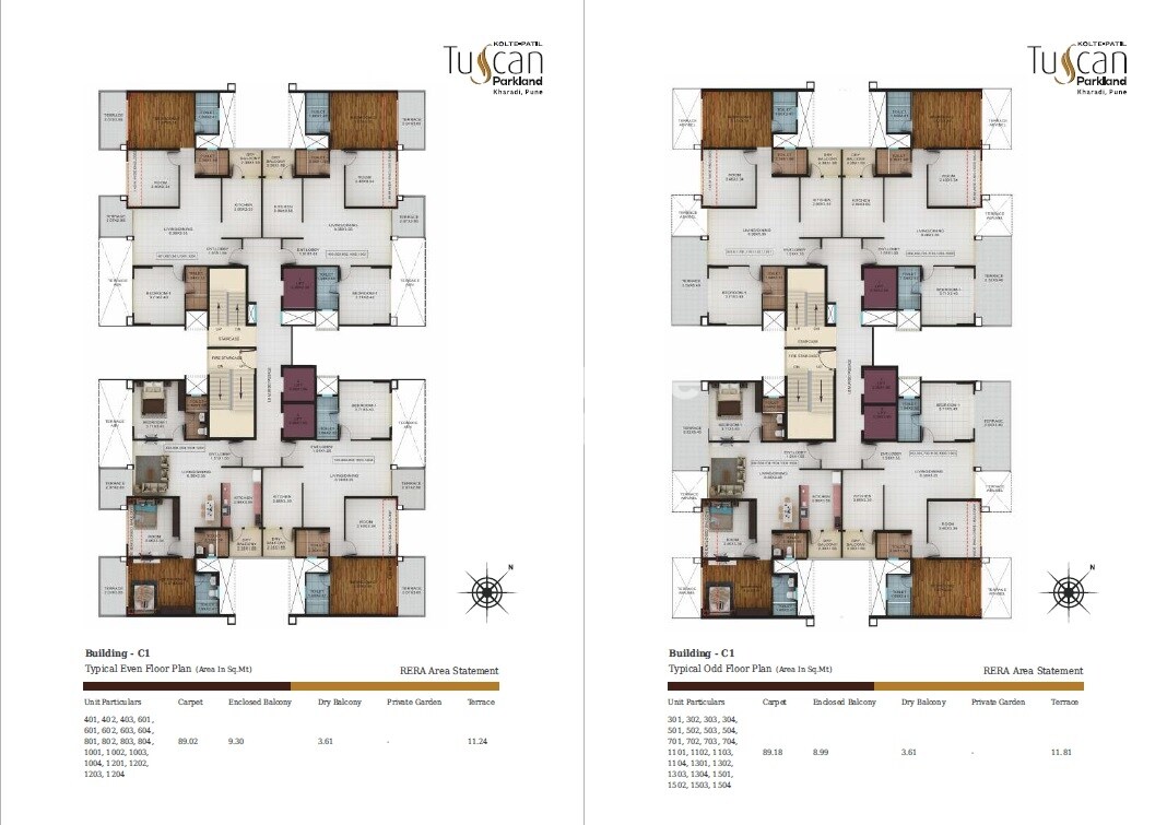 Kolte Patil Tuscan Parkland Floor Plans